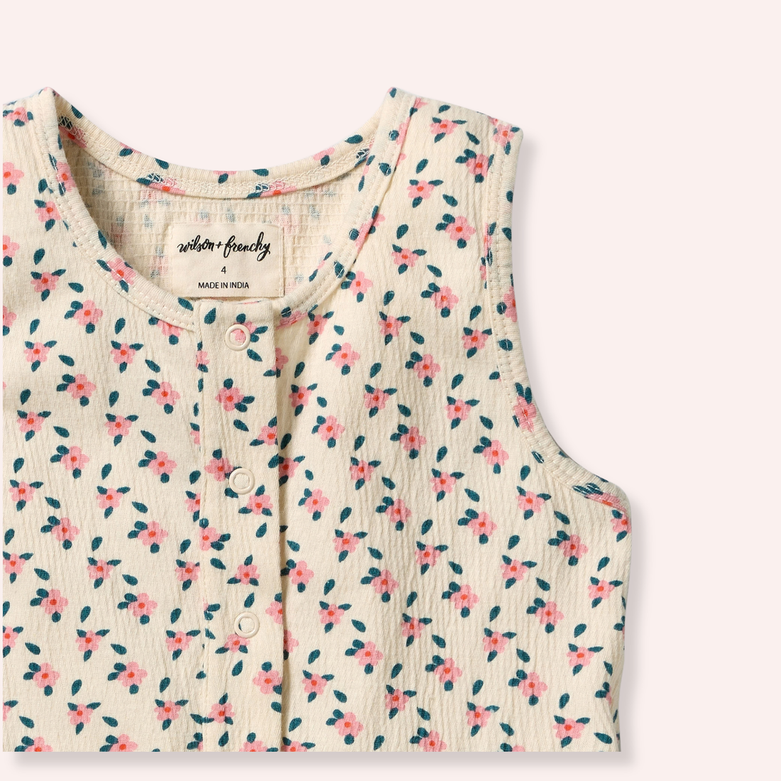 Organic Crinkle Playsuit - Little Blossom