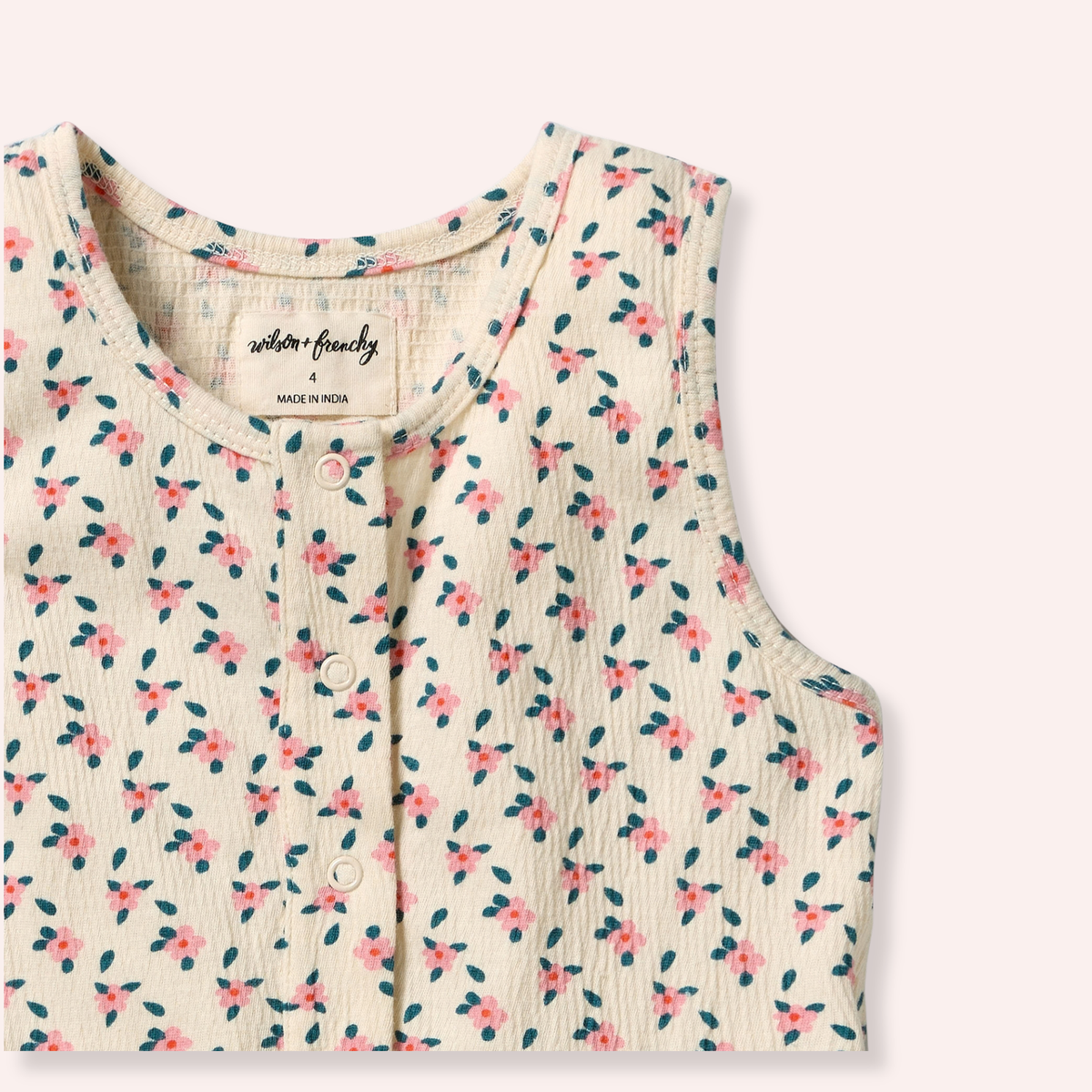 Organic Crinkle Playsuit - Little Blossom