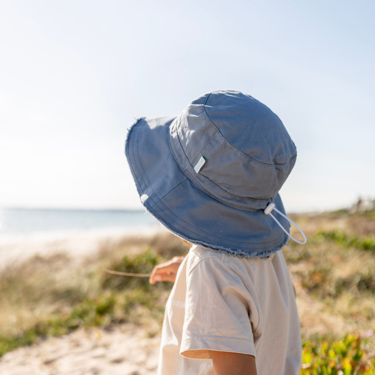 Frayed Bucket Hat - Blue