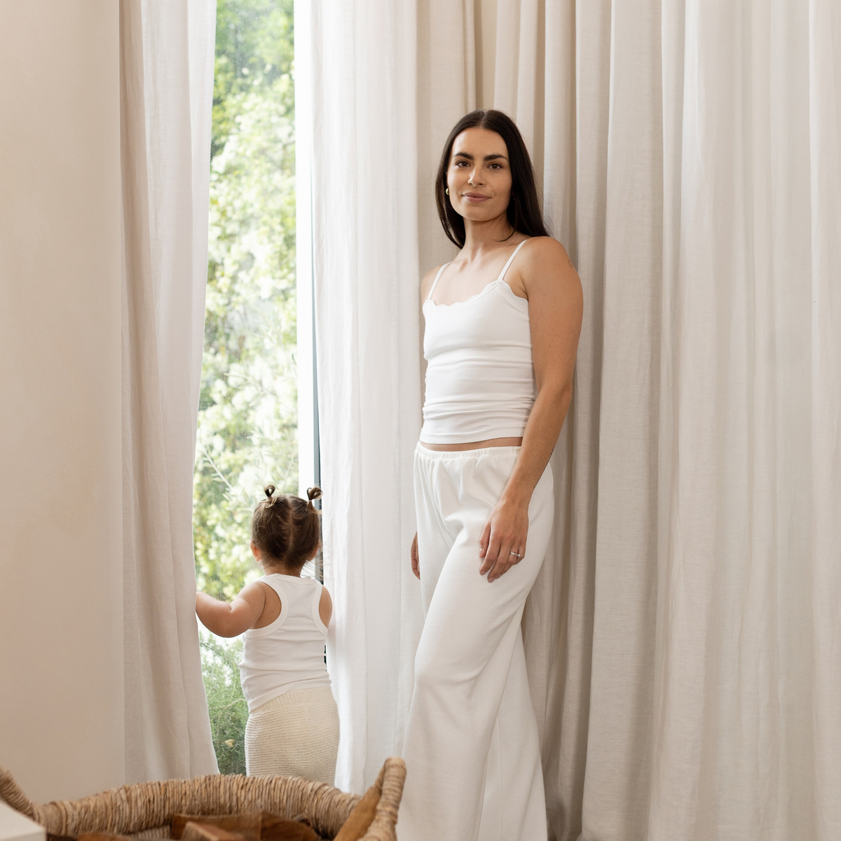 Leakproof Scallop Cami - White