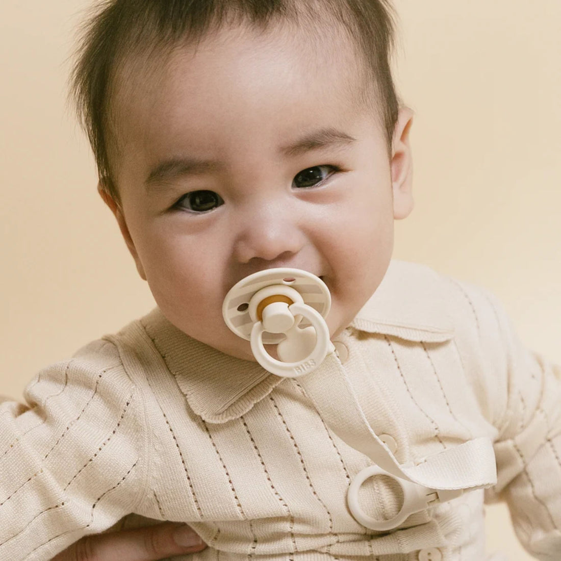 Pacifier & Clip Gift Set - Ivory
