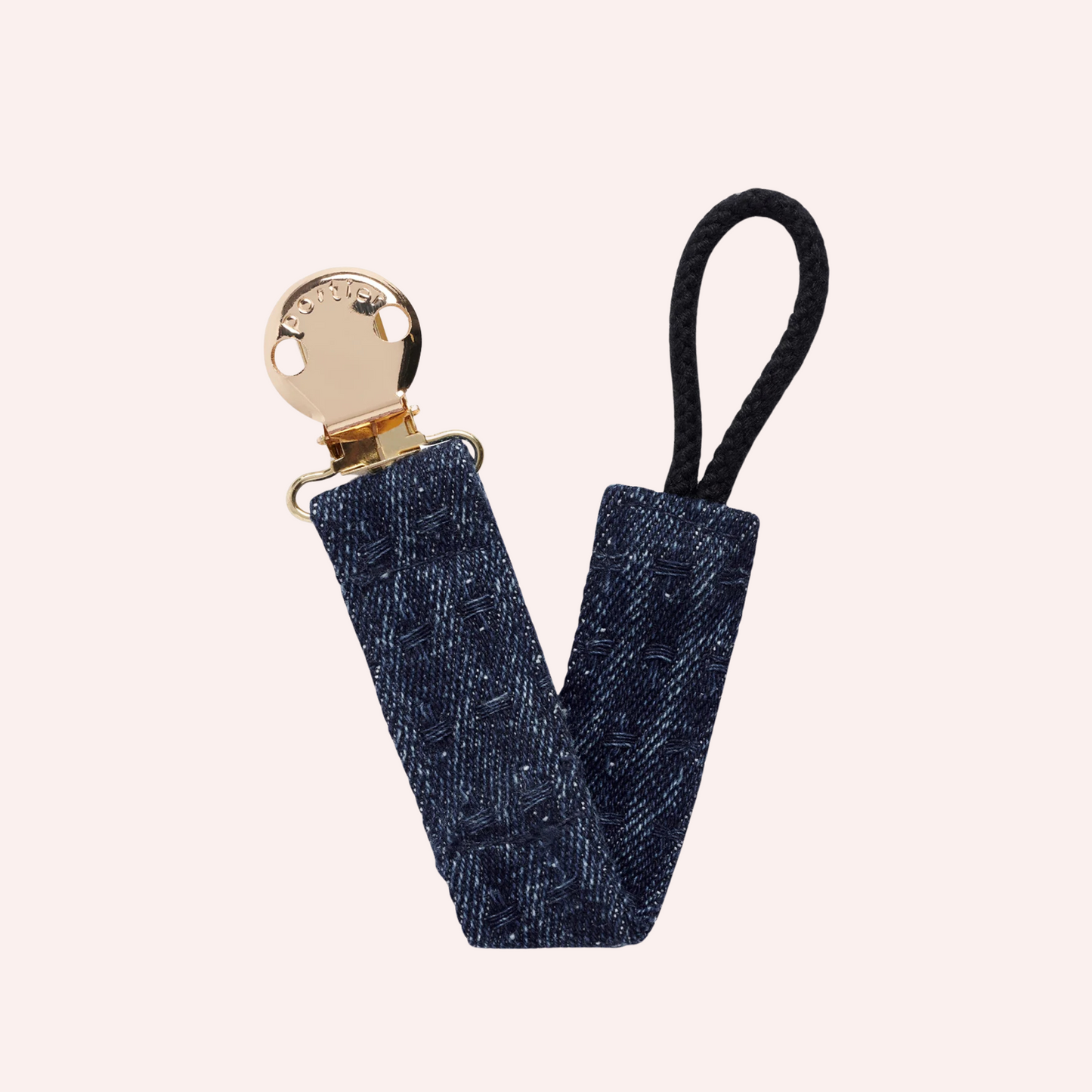 Petite Pacifier Clip - Blue Denim