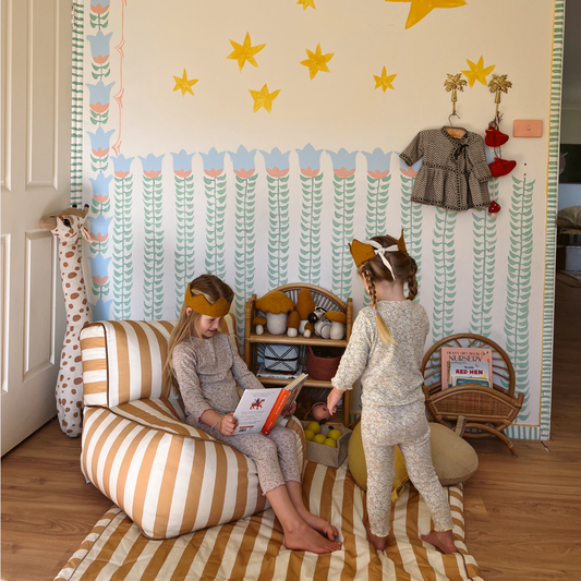 Striped Toddler Lounger - Marigold