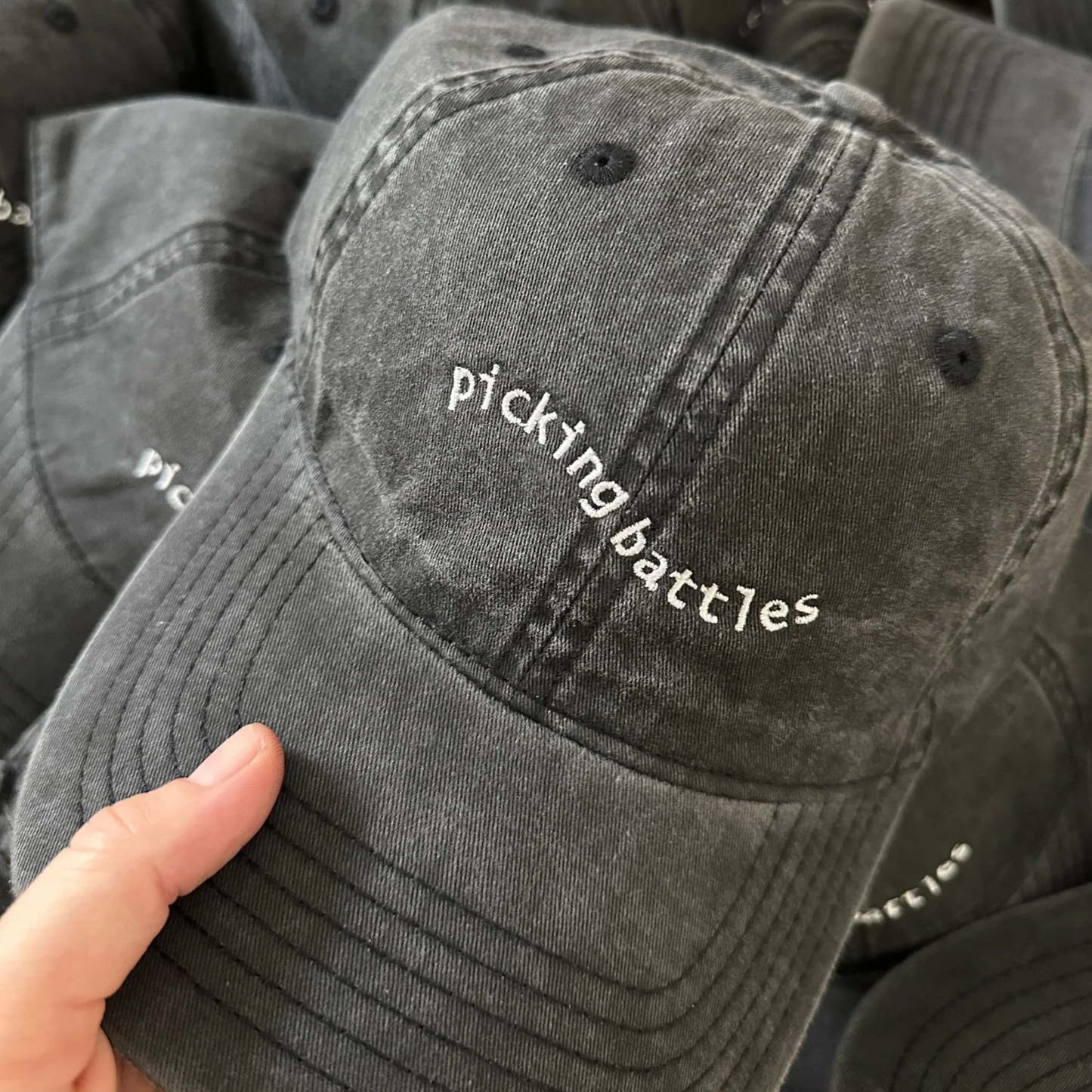 Picking Battles Cap - Grey
