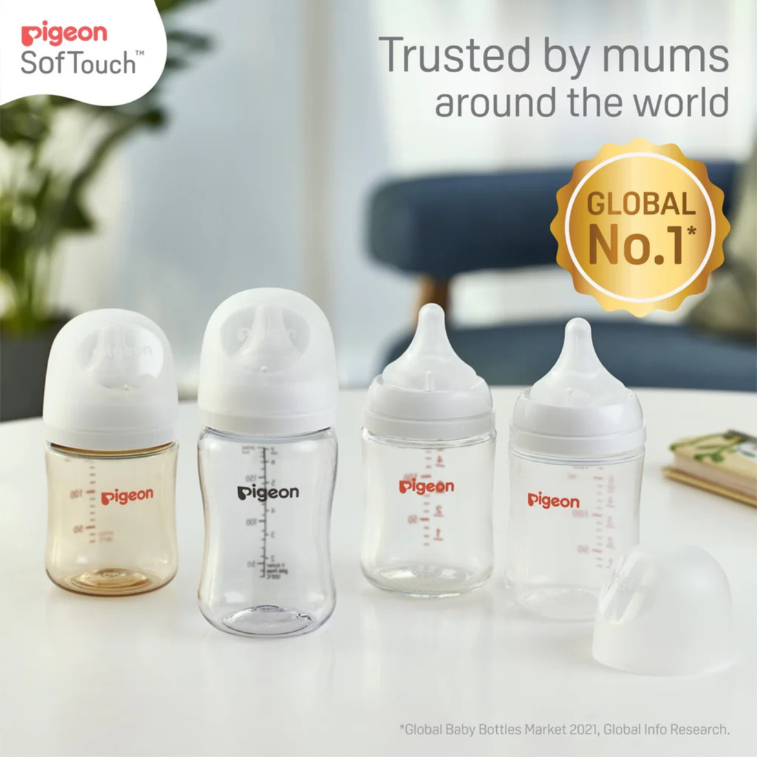 Pigeon Soft Touch PPSU Bottle Twin Pack by Pigeon the memo
