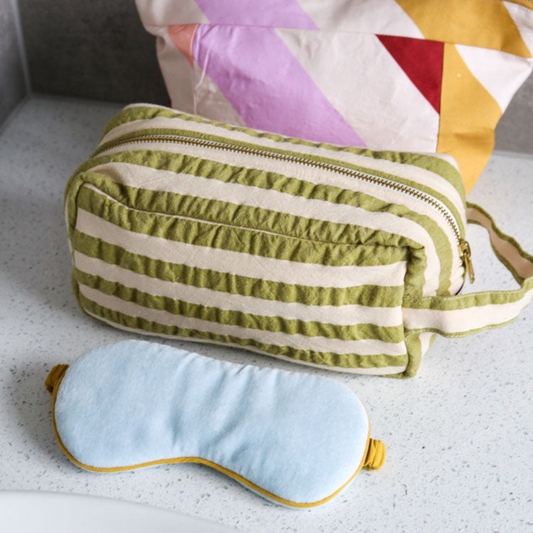 Dopp Kit - Pistachio Seersucker