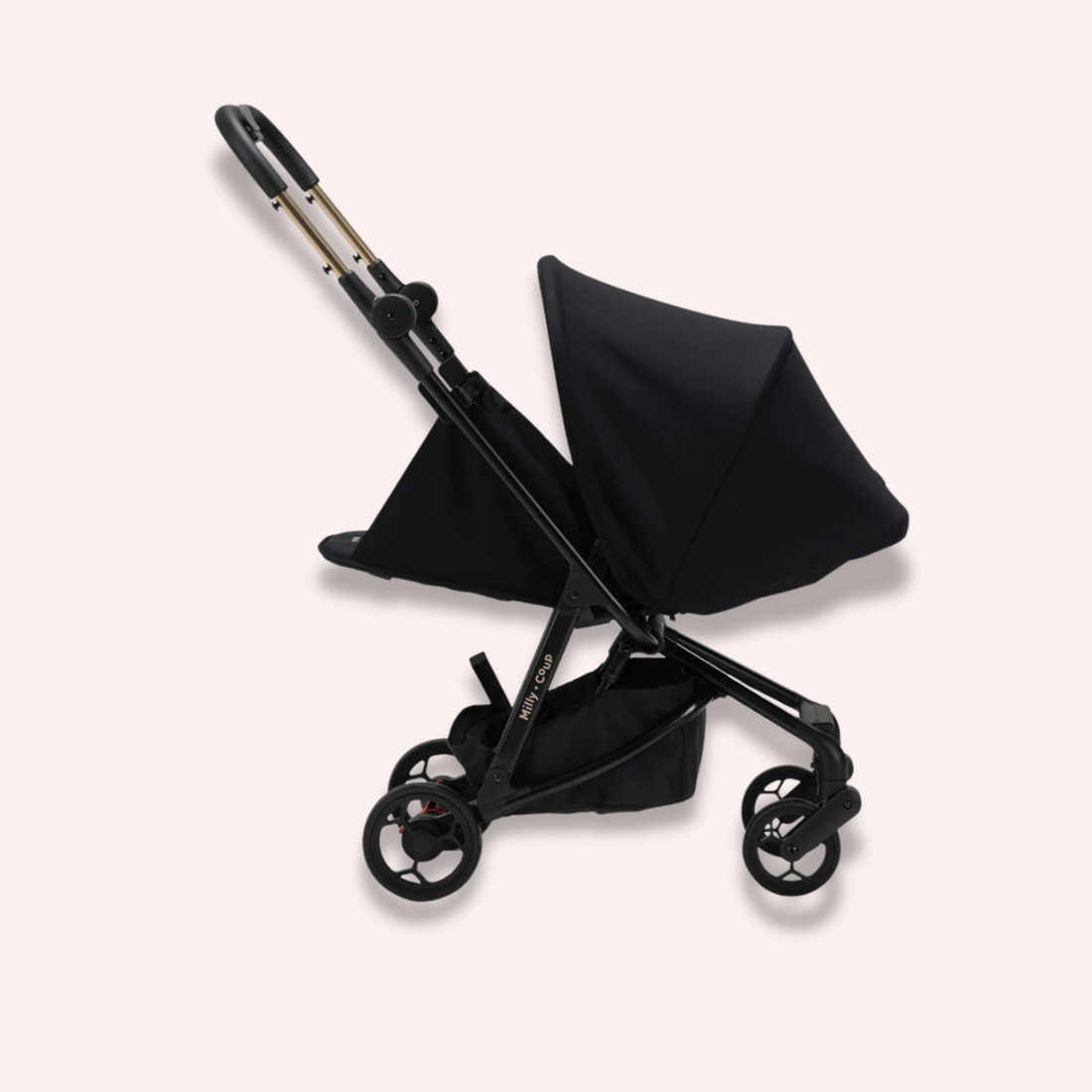 Milly and Coup Pixi Stroller & Parent Facing Newborn Pack - Black