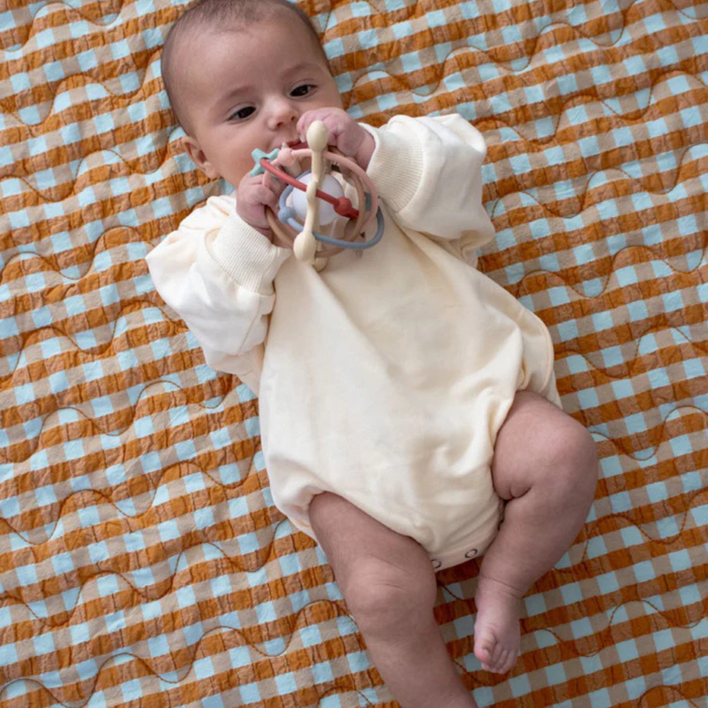 Playmat - Honey Blue Seersucker