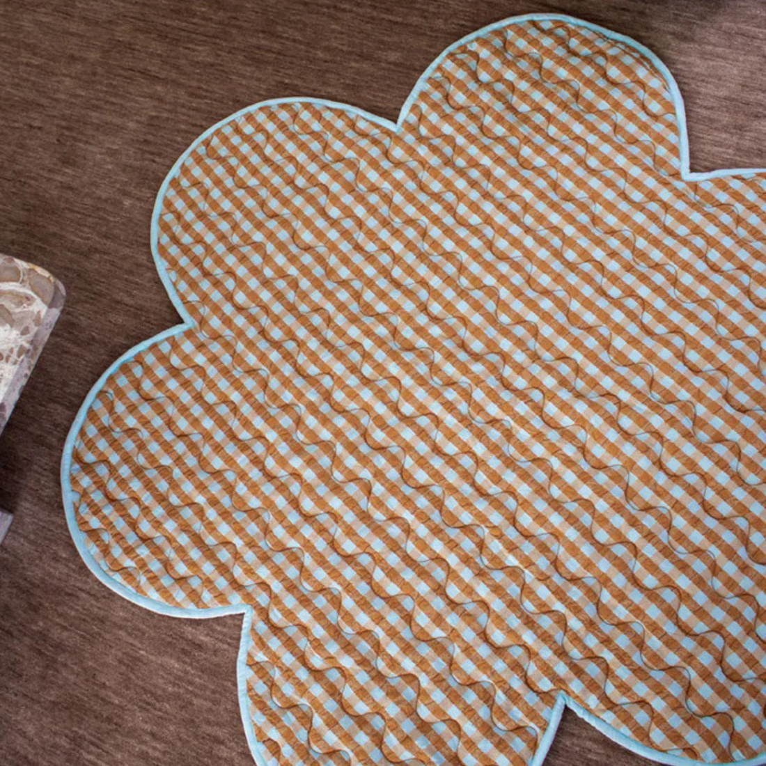 Playmat - Honey Blue Seersucker