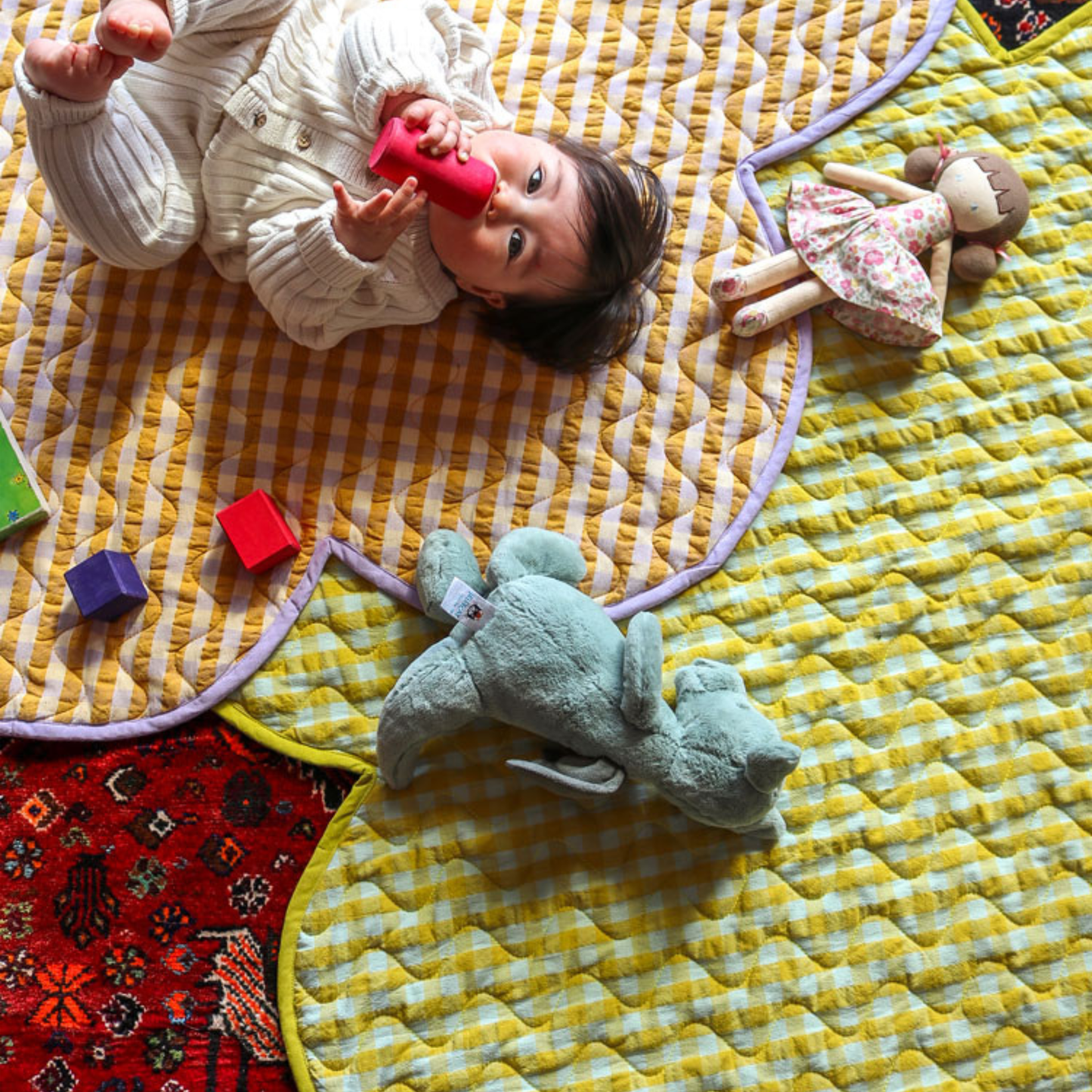 Playmat - Mango Seersucker