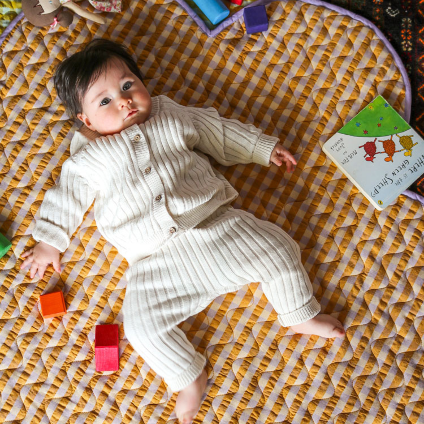 Playmat - Mango Seersucker