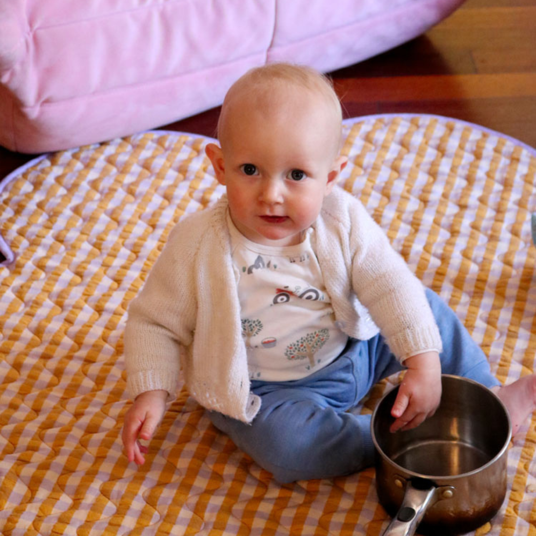 Playmat - Mango Seersucker