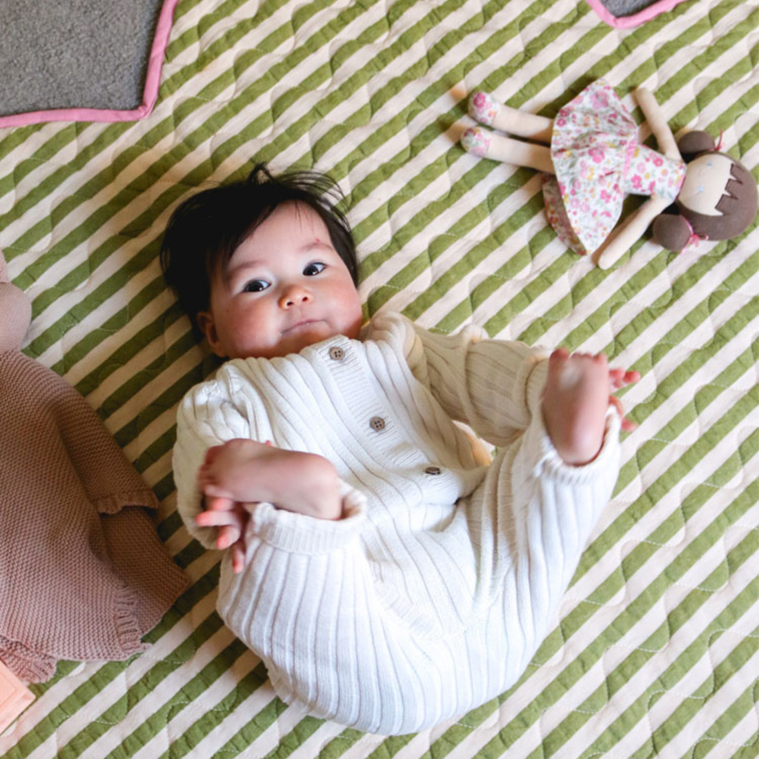 Playmat - Pistachio Seersucker