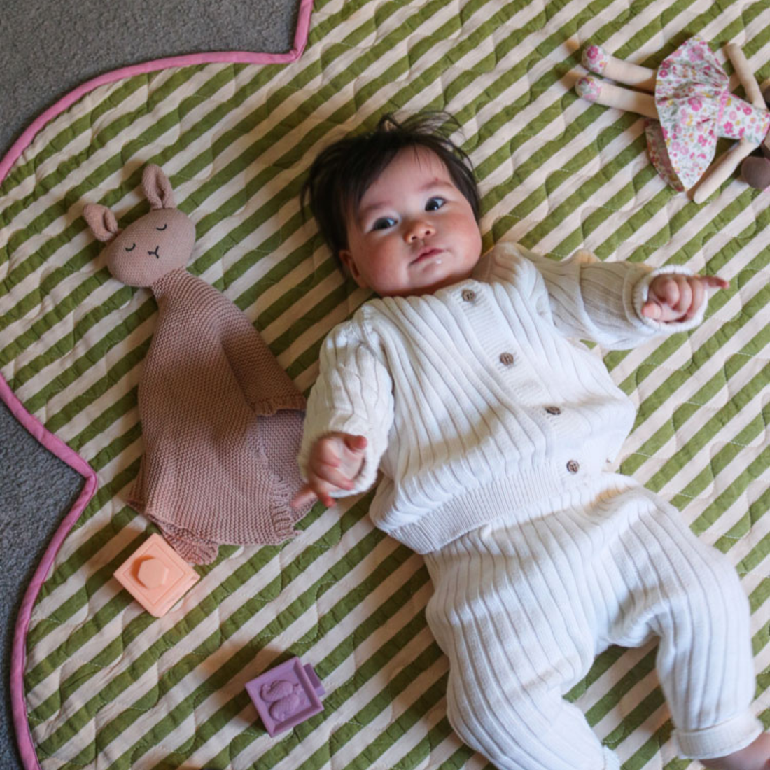 Playmat - Pistachio Seersucker