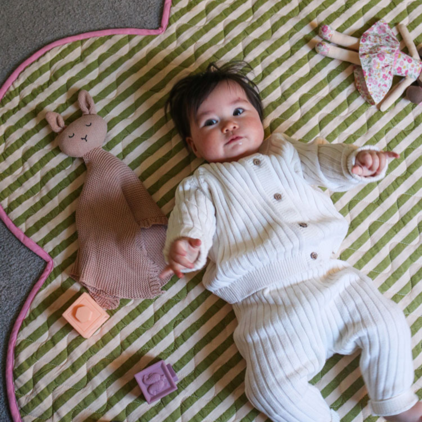 Playmat - Pistachio Seersucker