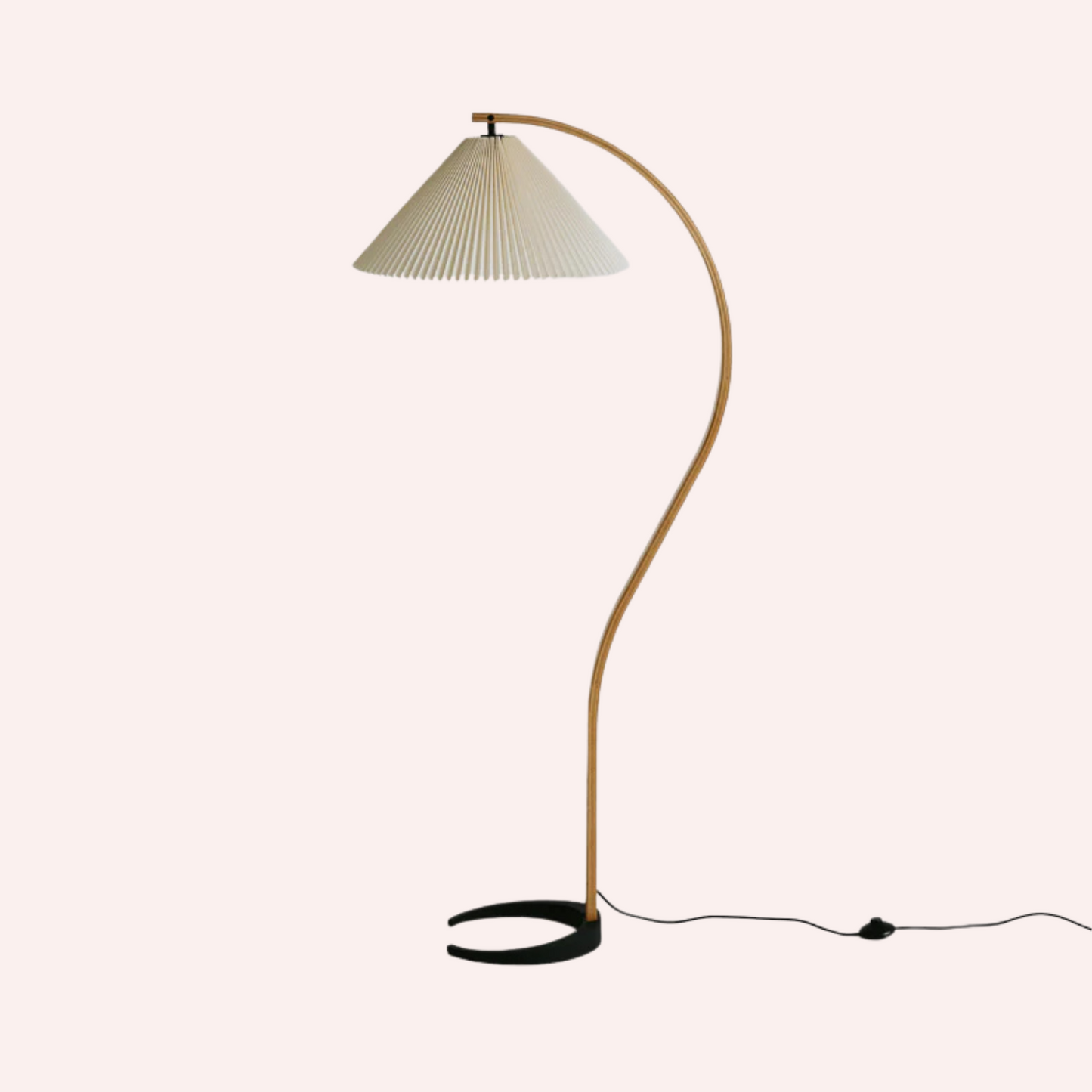 Pleated Floor Lamp - Cream