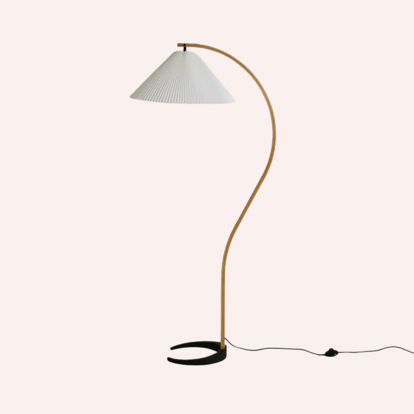 Pleated Floor Lamp - White