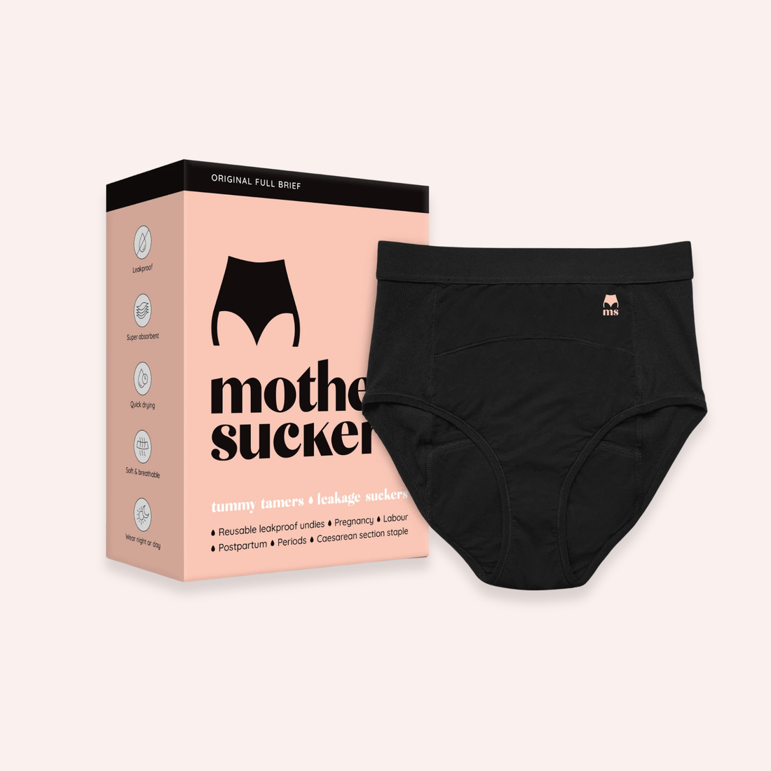 Postpartum Leak Proof Undies - Black