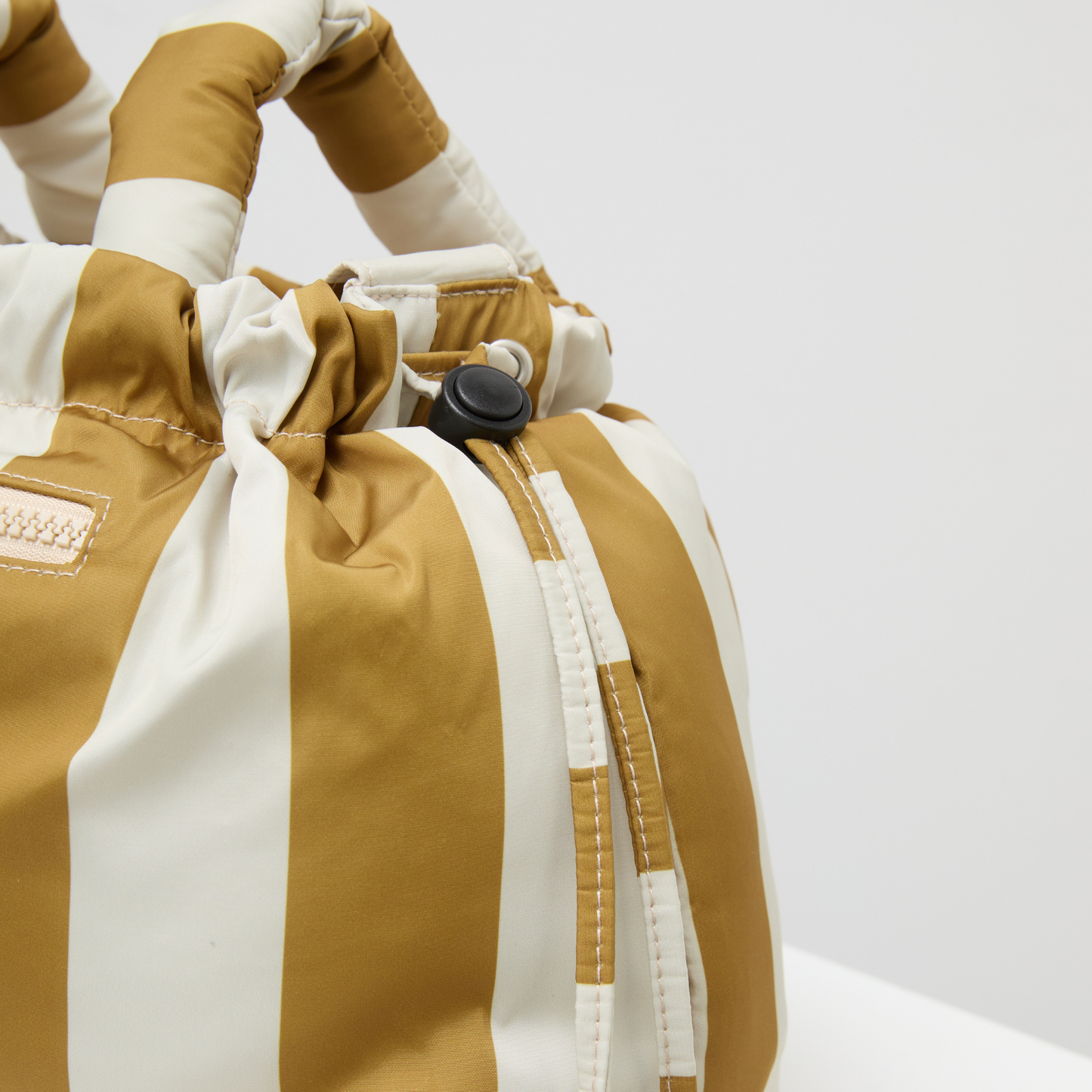 Pram Caddy - Gold Stripes