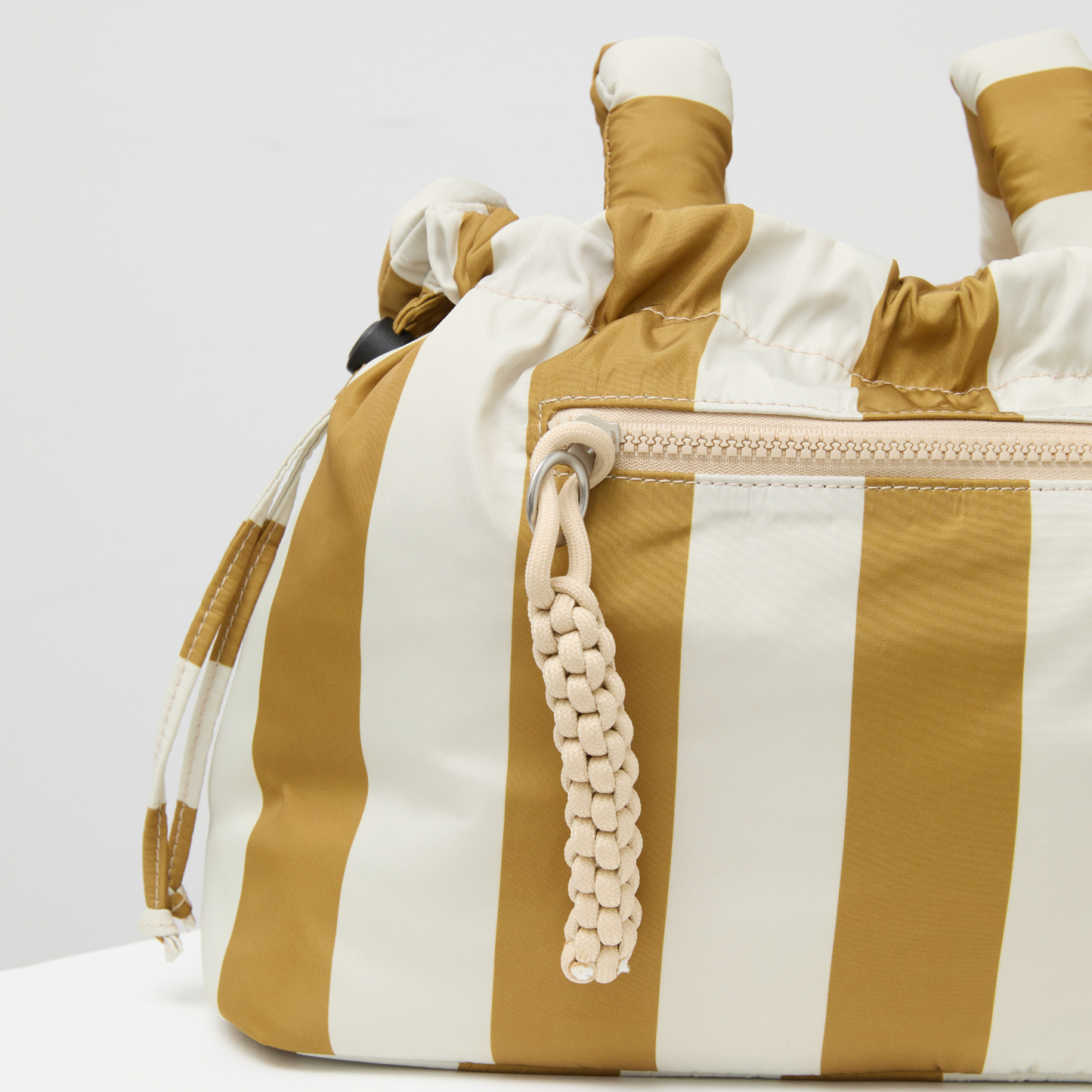 Pram Caddy - Gold Stripes