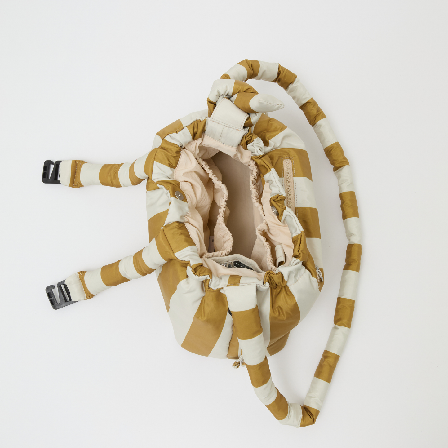 Pram Caddy - Gold Stripes
