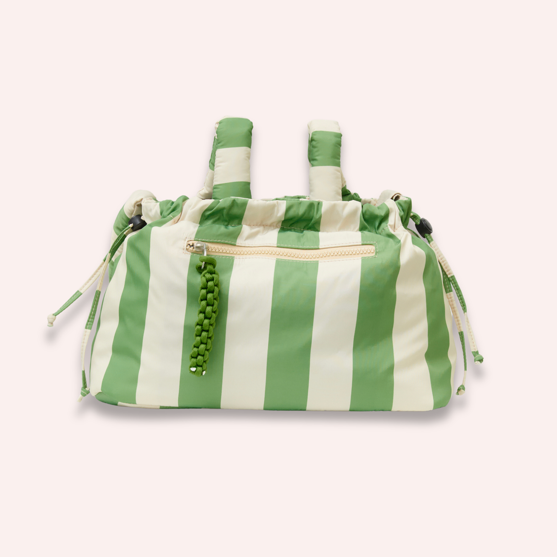 Pram Caddy - Green Stripes
