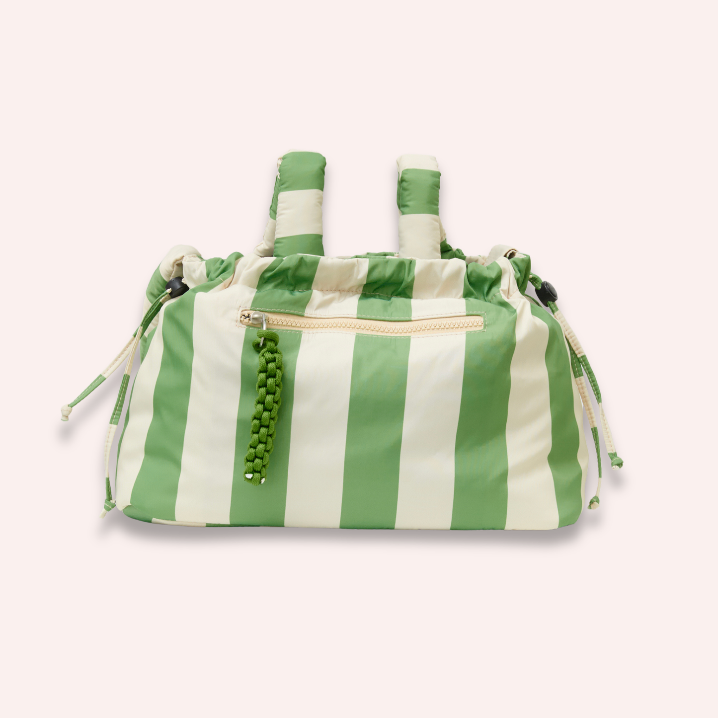 Pram Caddy - Green Stripes