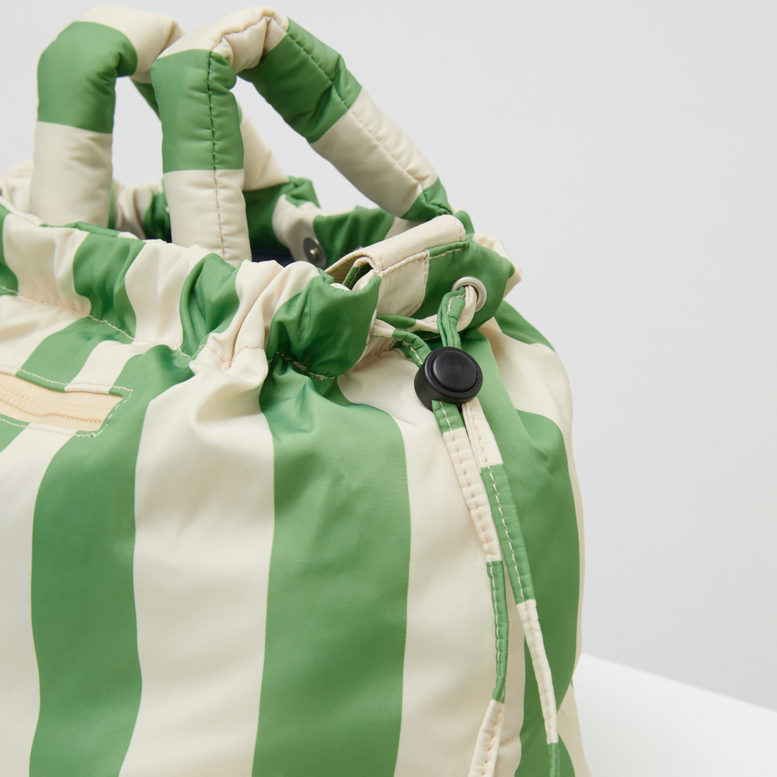 Pram Caddy - Green Stripes