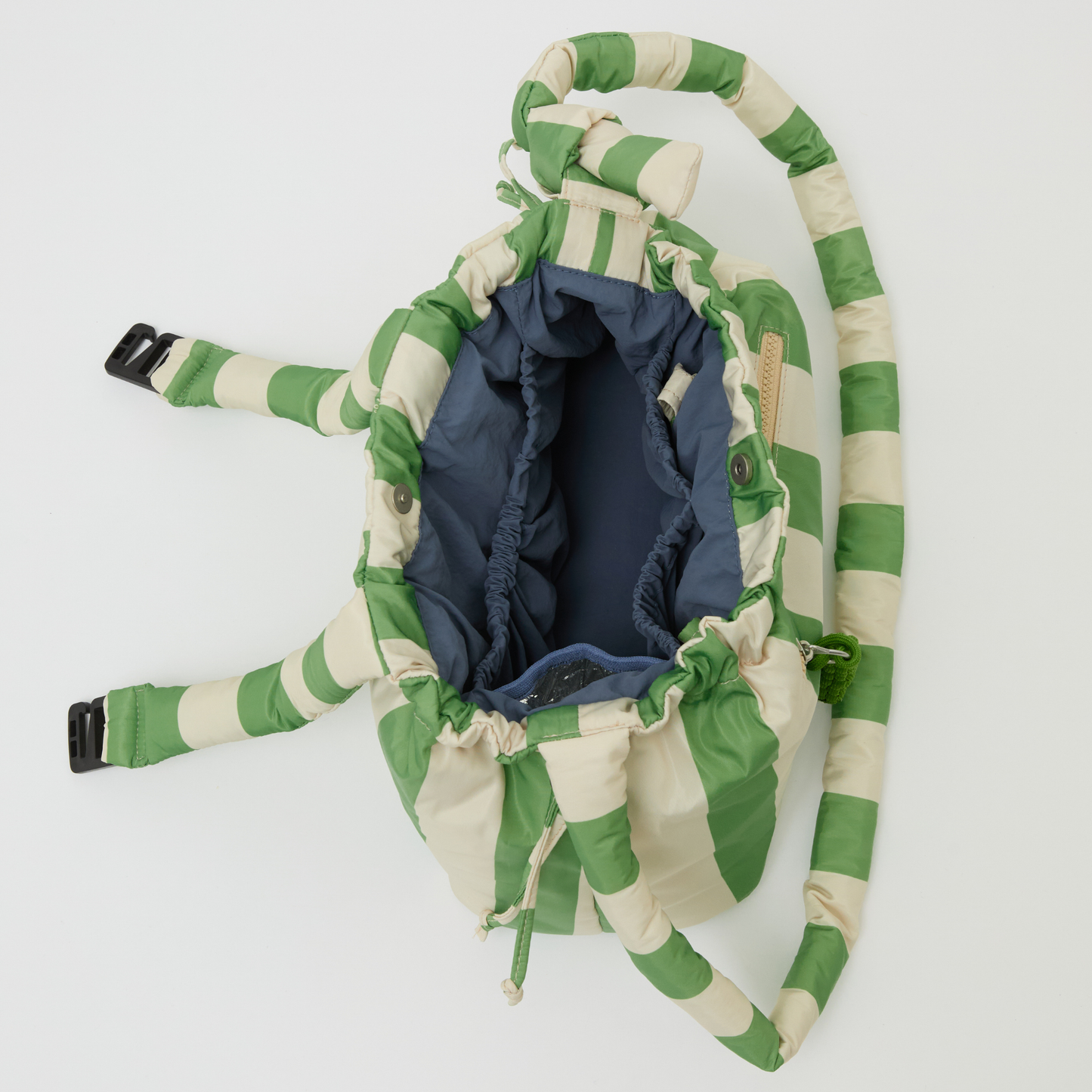 Pram Caddy - Green Stripes
