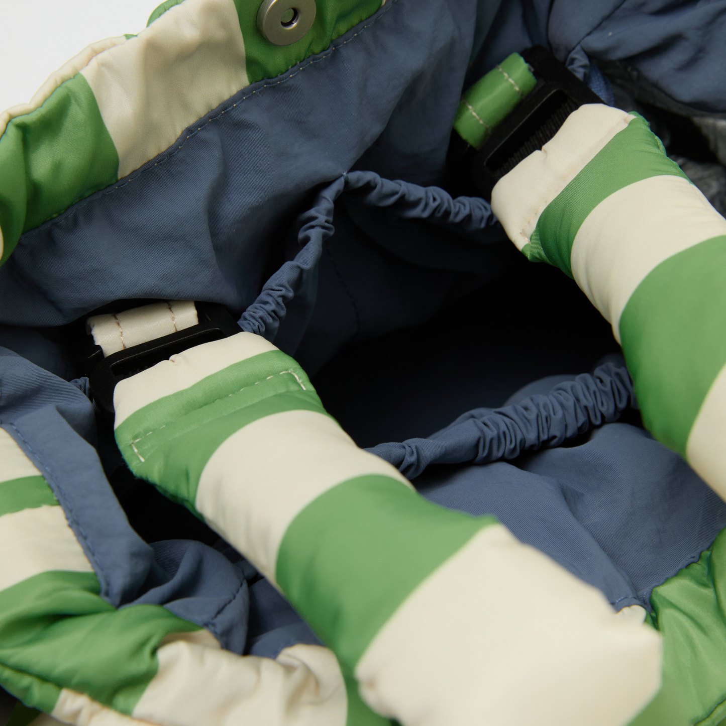 Pram Caddy - Green Stripes