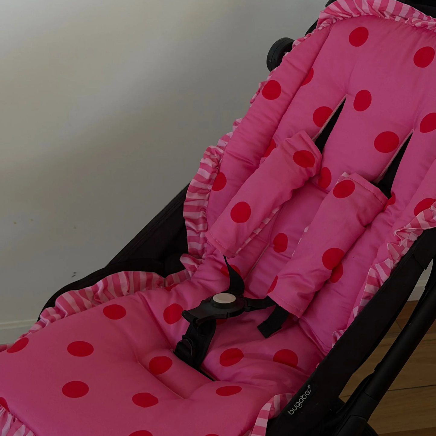 Pram Liner - Polka Dot Ruffle