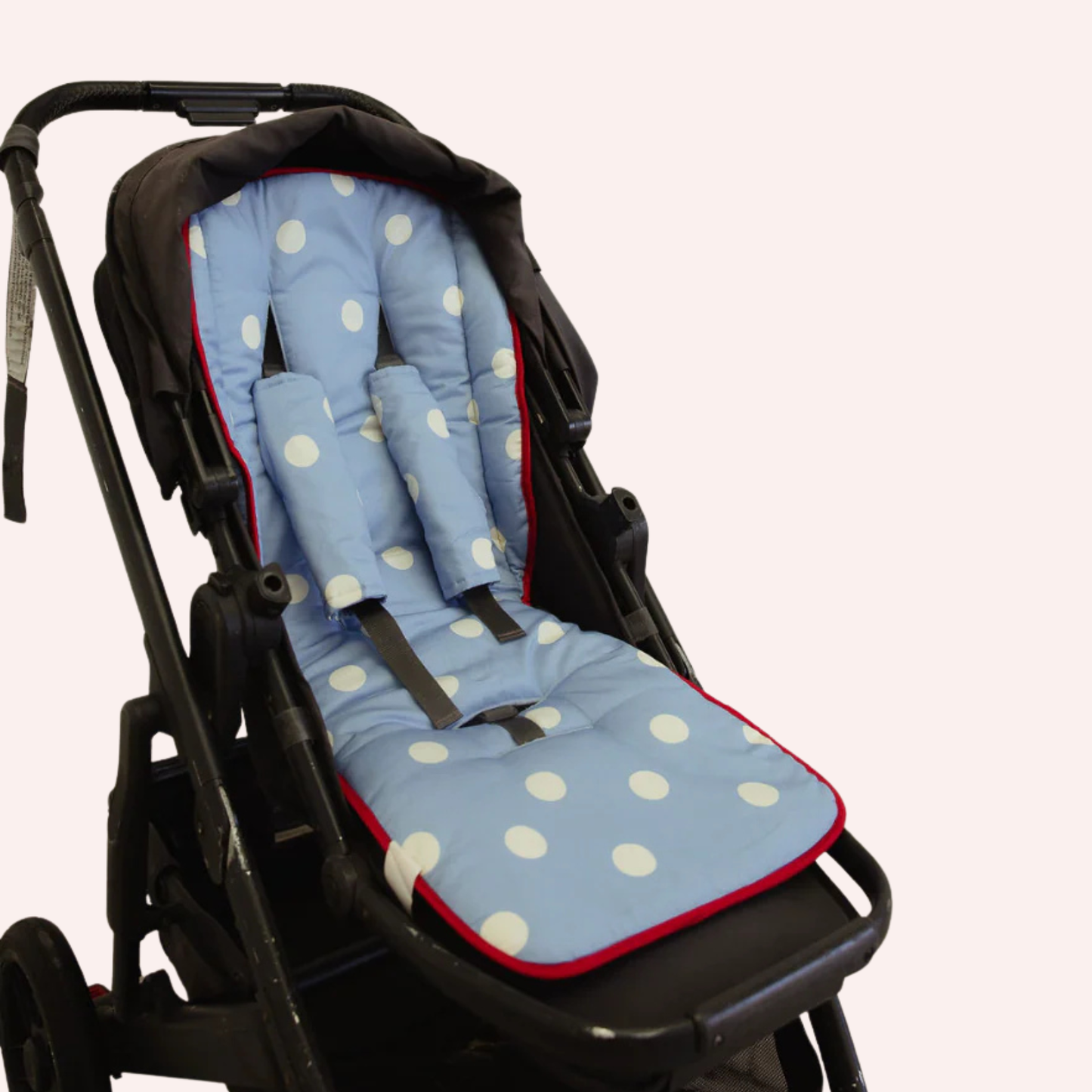 Pram Liner - Blue Polka Dot