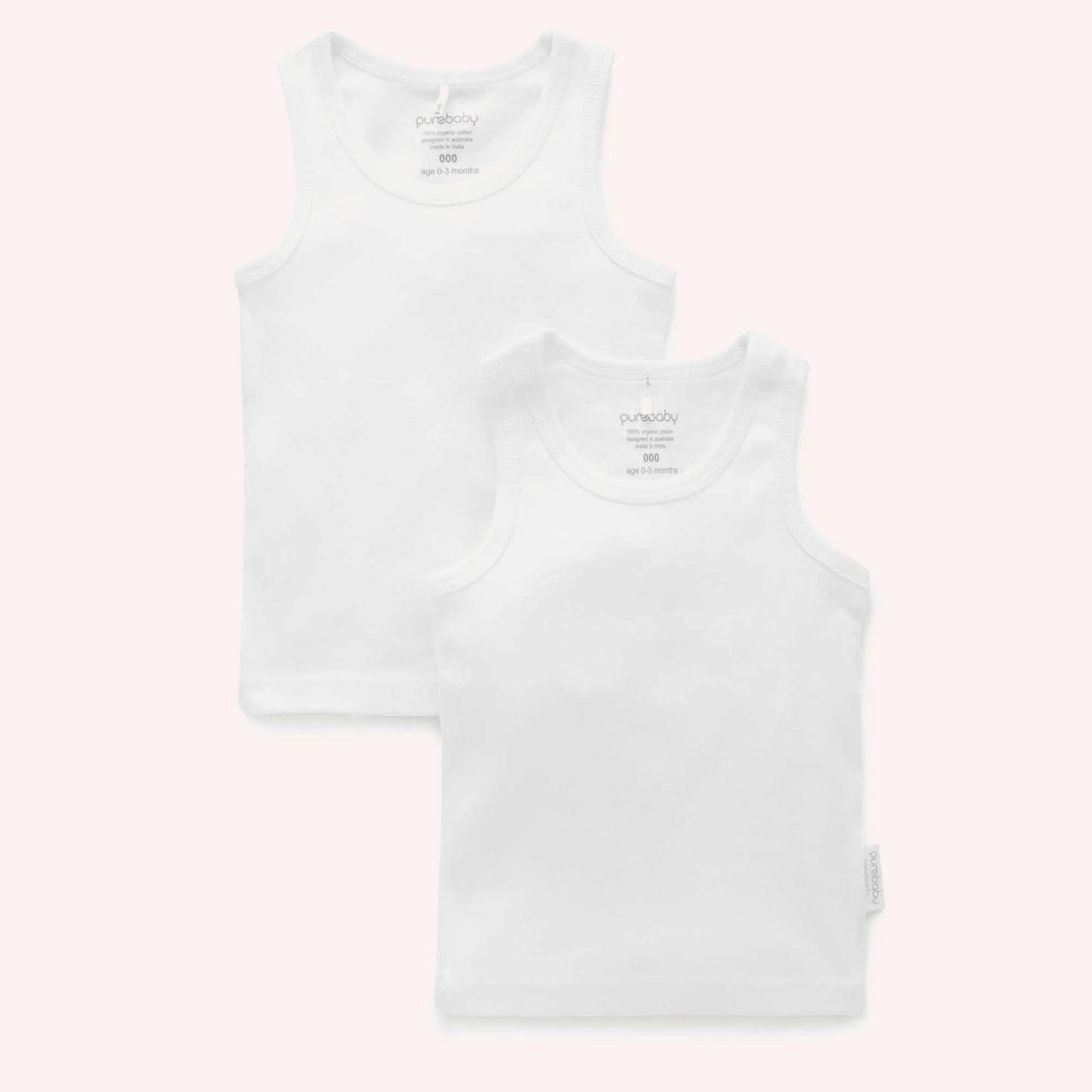 Rib Singlet 2PK - White