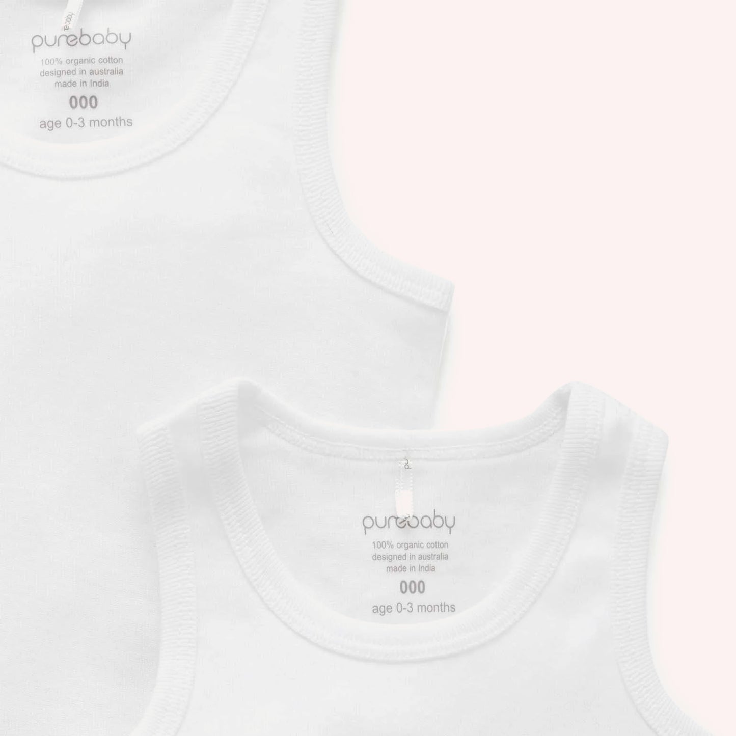 Rib Singlet 2PK - White