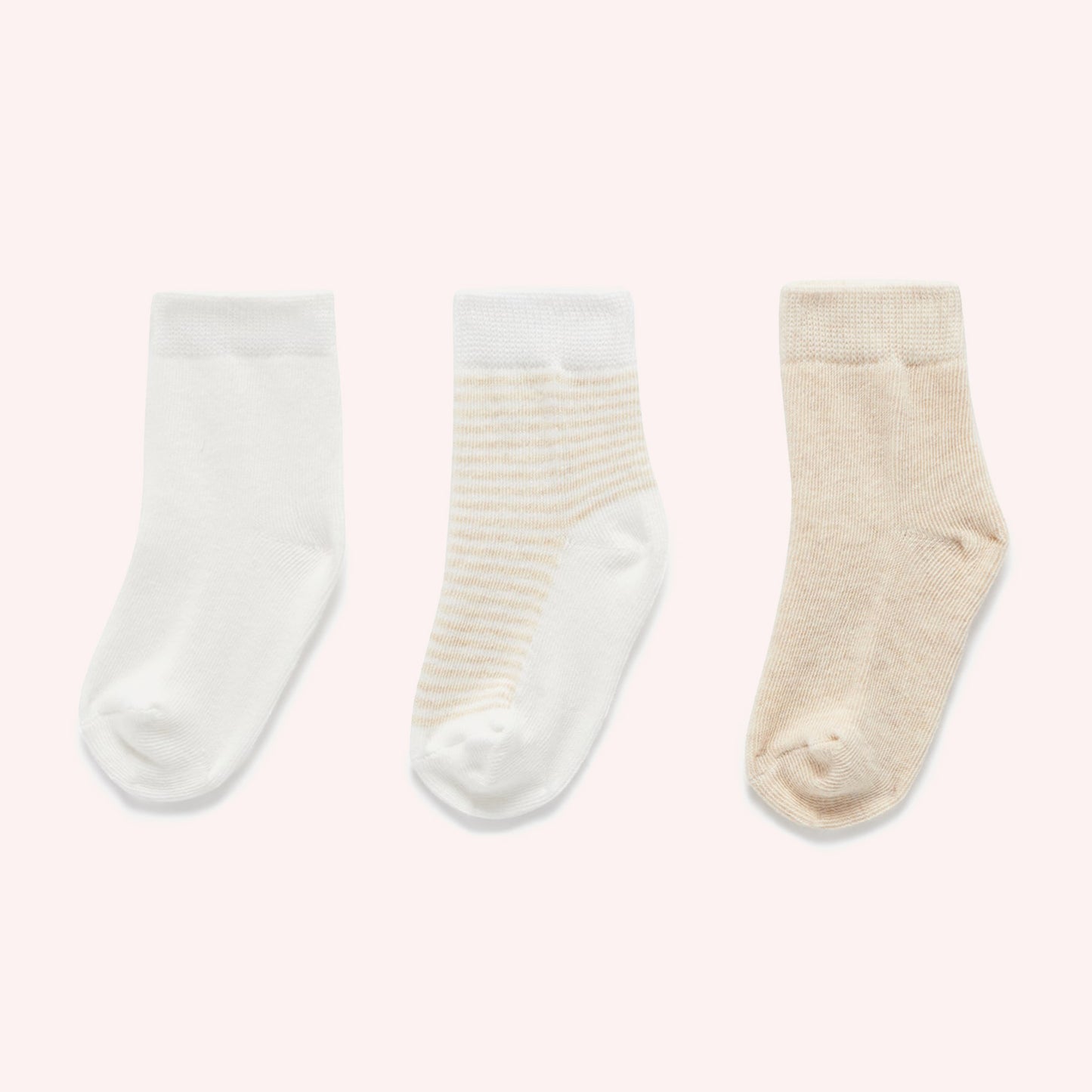 Sock 2PK - Wheat Melange/Vanilla Pack