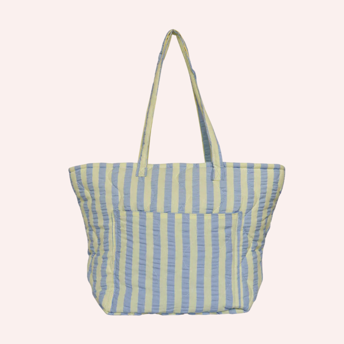 Quilted Bag - Butter Blue Seersucker