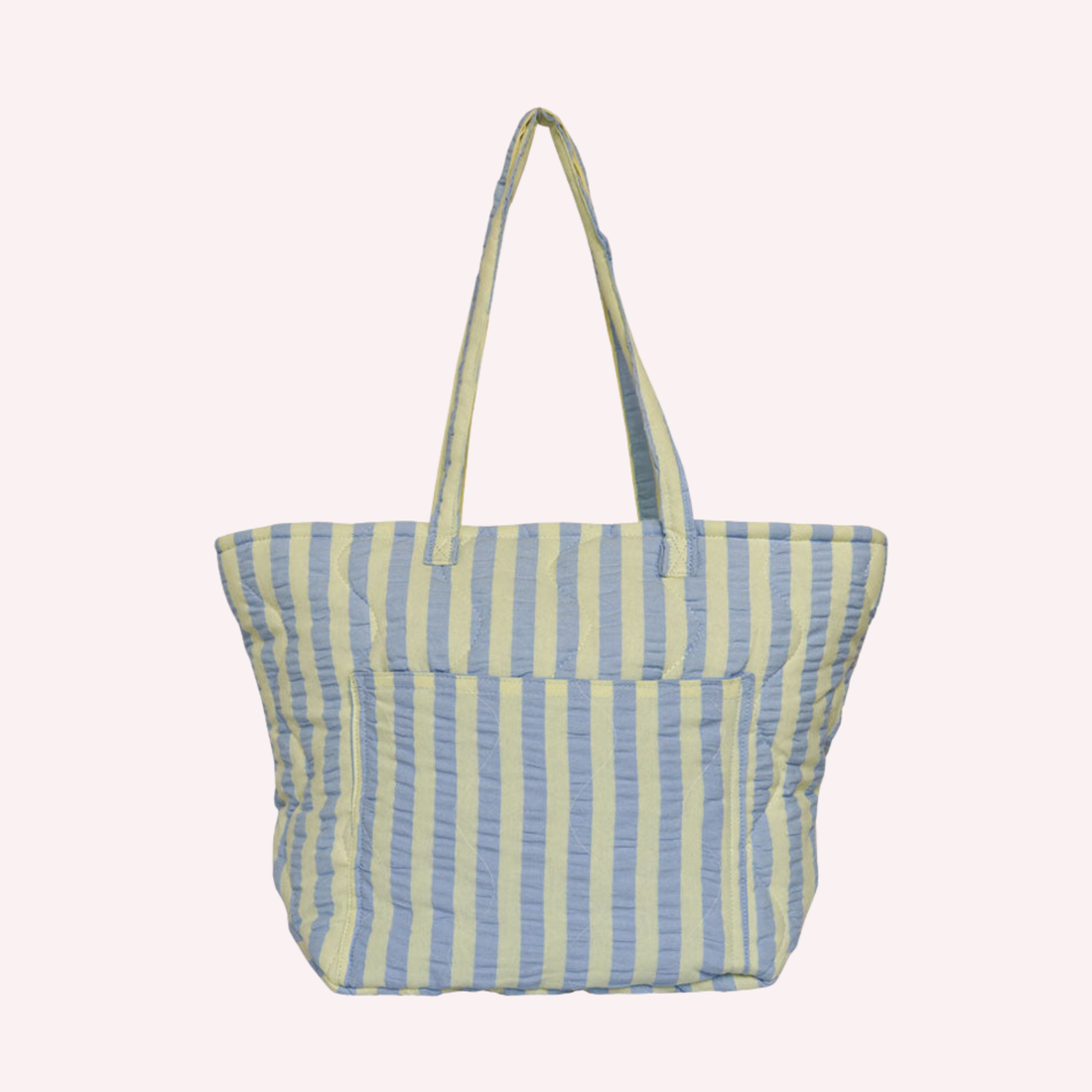 Quilted Bag - Butter Blue Seersucker