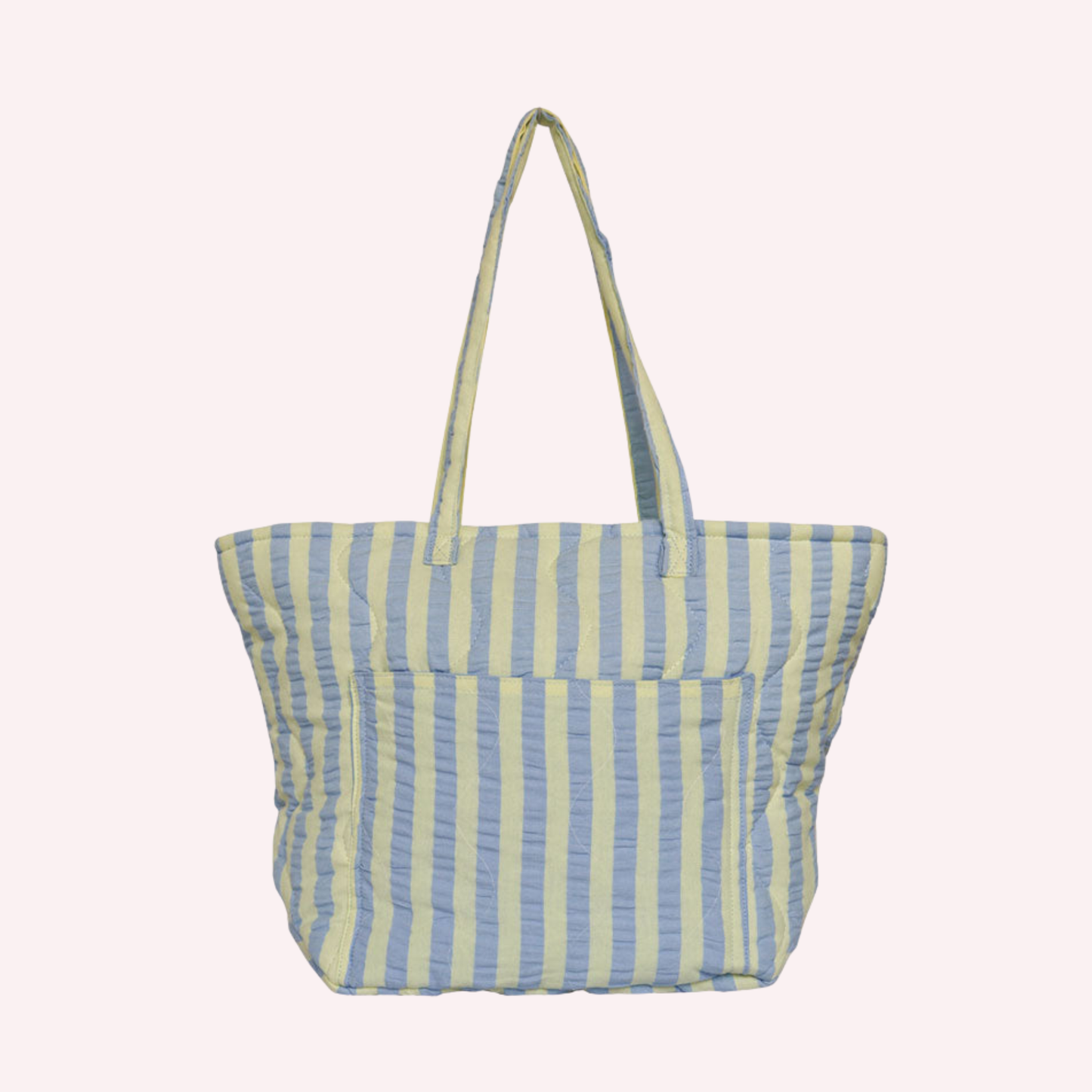Quilted Bag - Butter Blue Seersucker