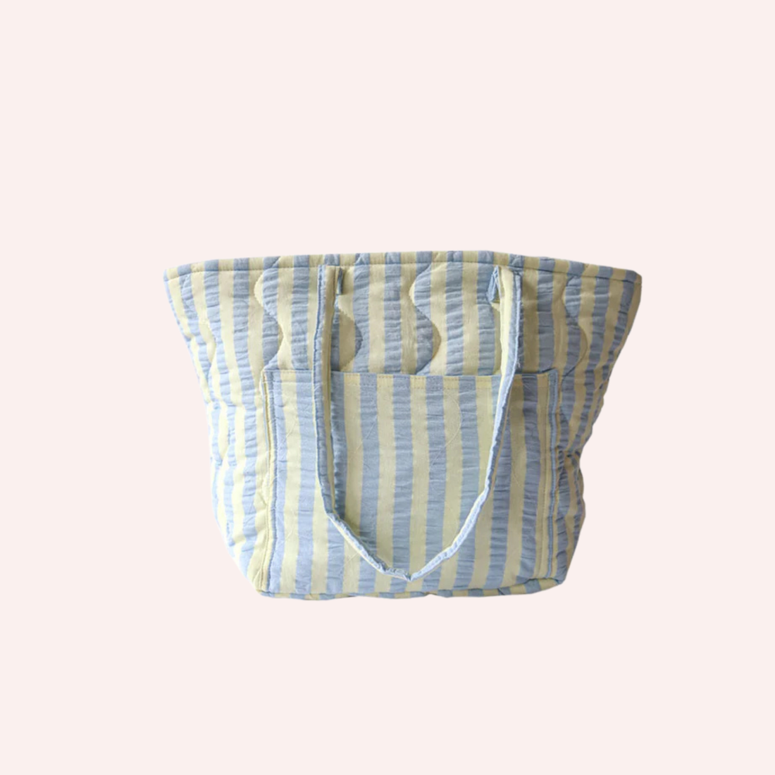 Quilted Bag - Butter Blue Seersucker