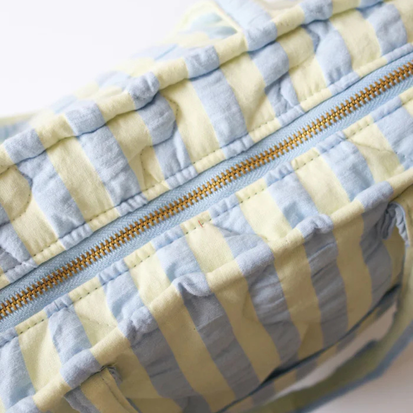 Quilted Bag - Butter Blue Seersucker