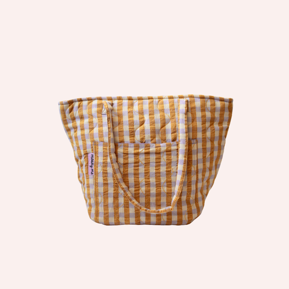 Quilted Bag - Mango Seersucker