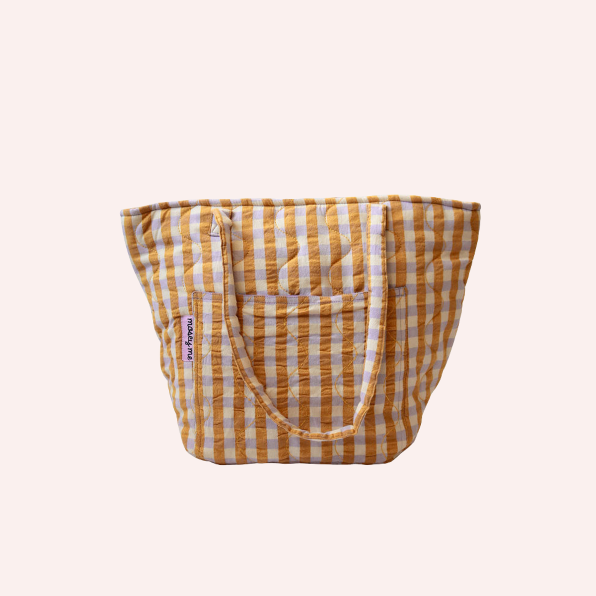 Quilted Bag - Mango Seersucker