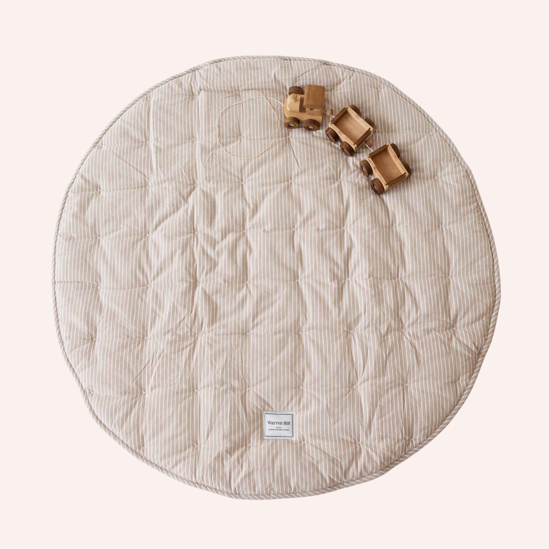 Quilted Cotton Baby Play Mat - Hamptons Stripe