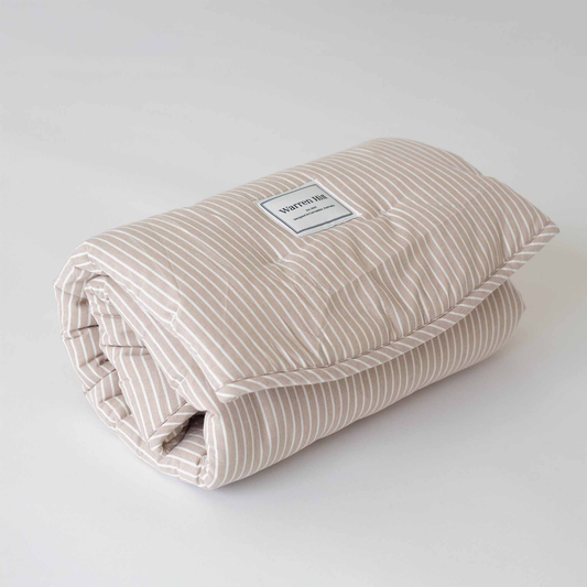 Quilted Cotton Baby Play Mat - Hamptons Stripe