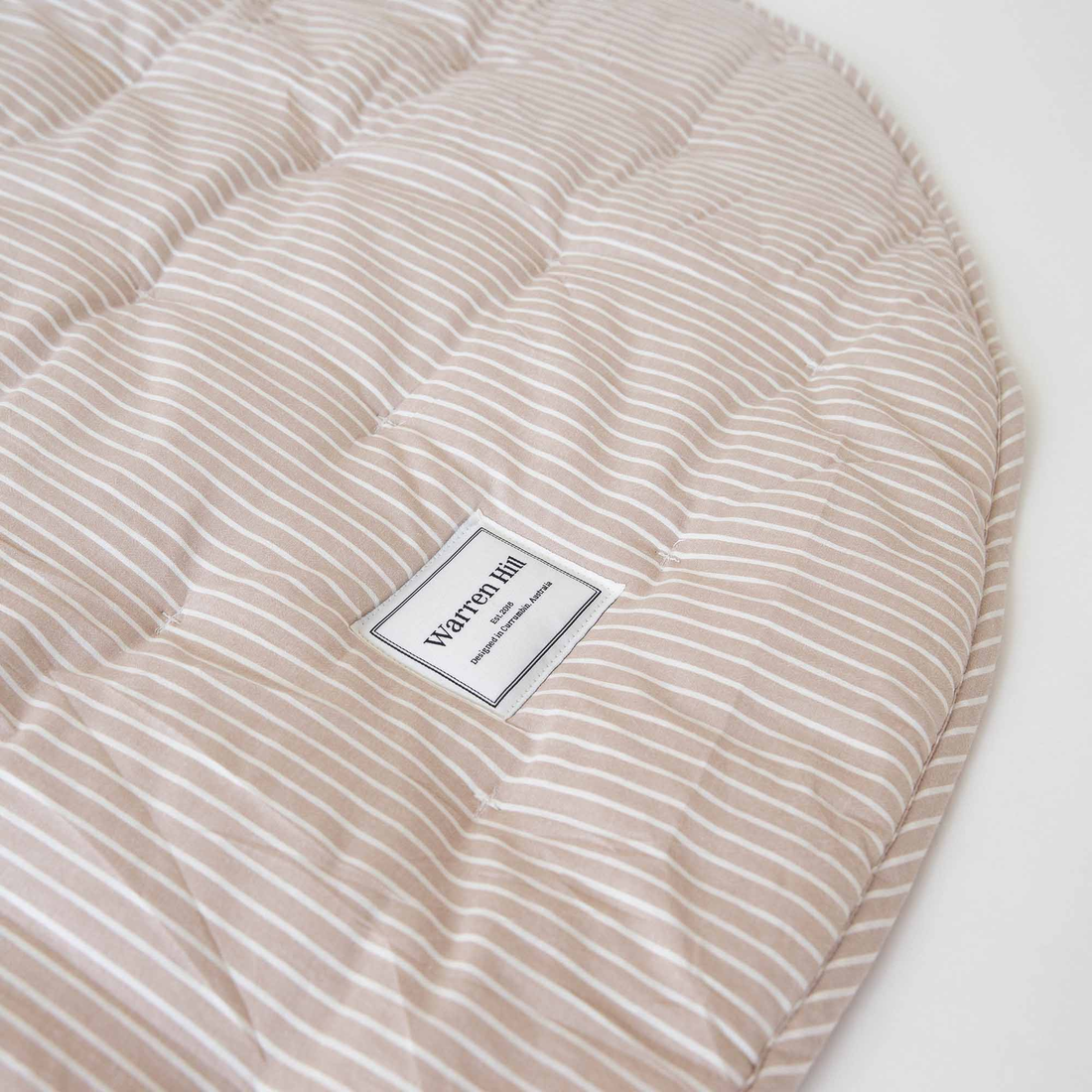 Quilted Cotton Baby Play Mat - Hamptons Stripe