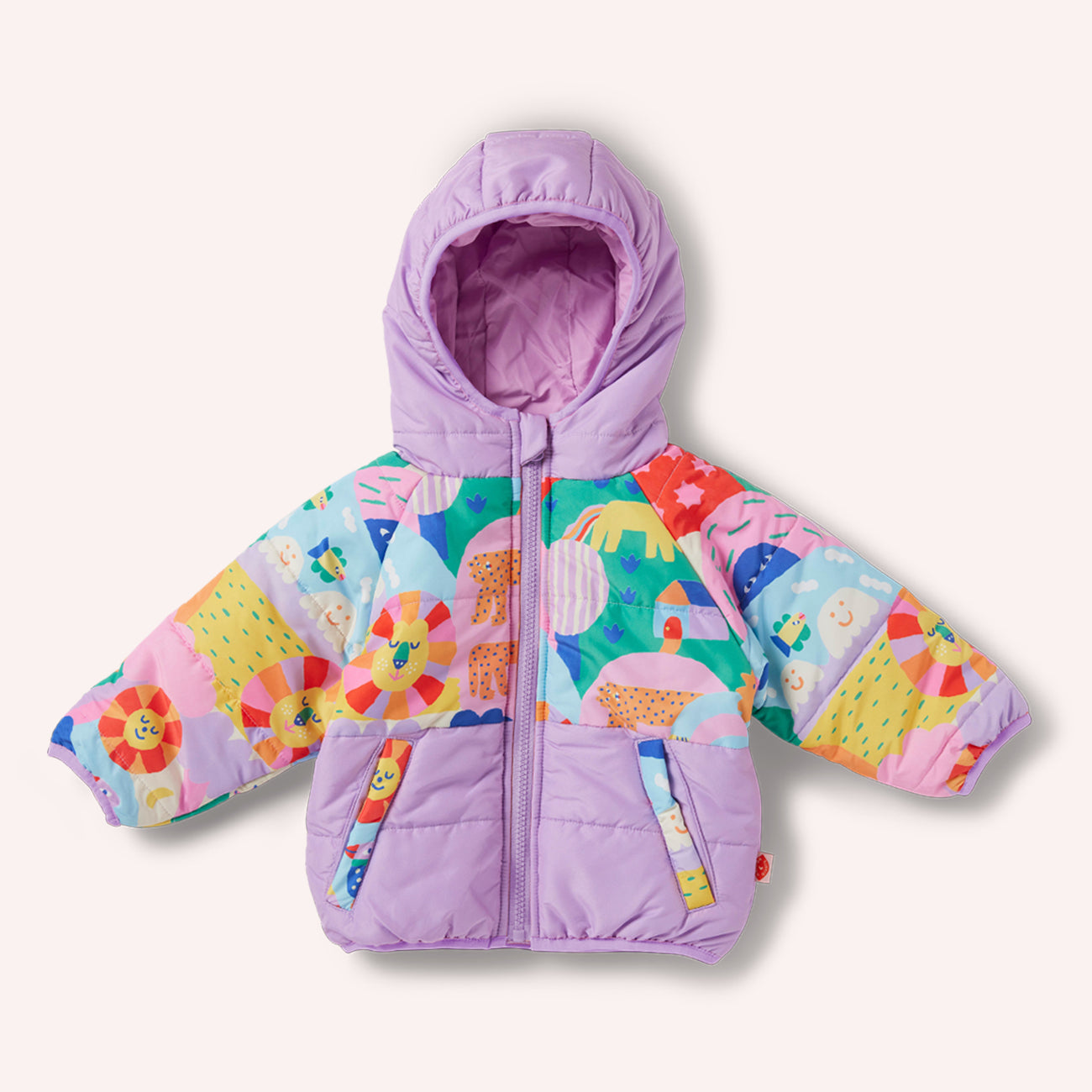 Kids Puffer Jacket - Rainbow Valley