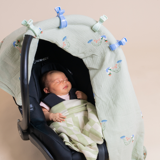 Really Handy Pram and Car Clips 4-Pack -  Seafoam/Periwinkle