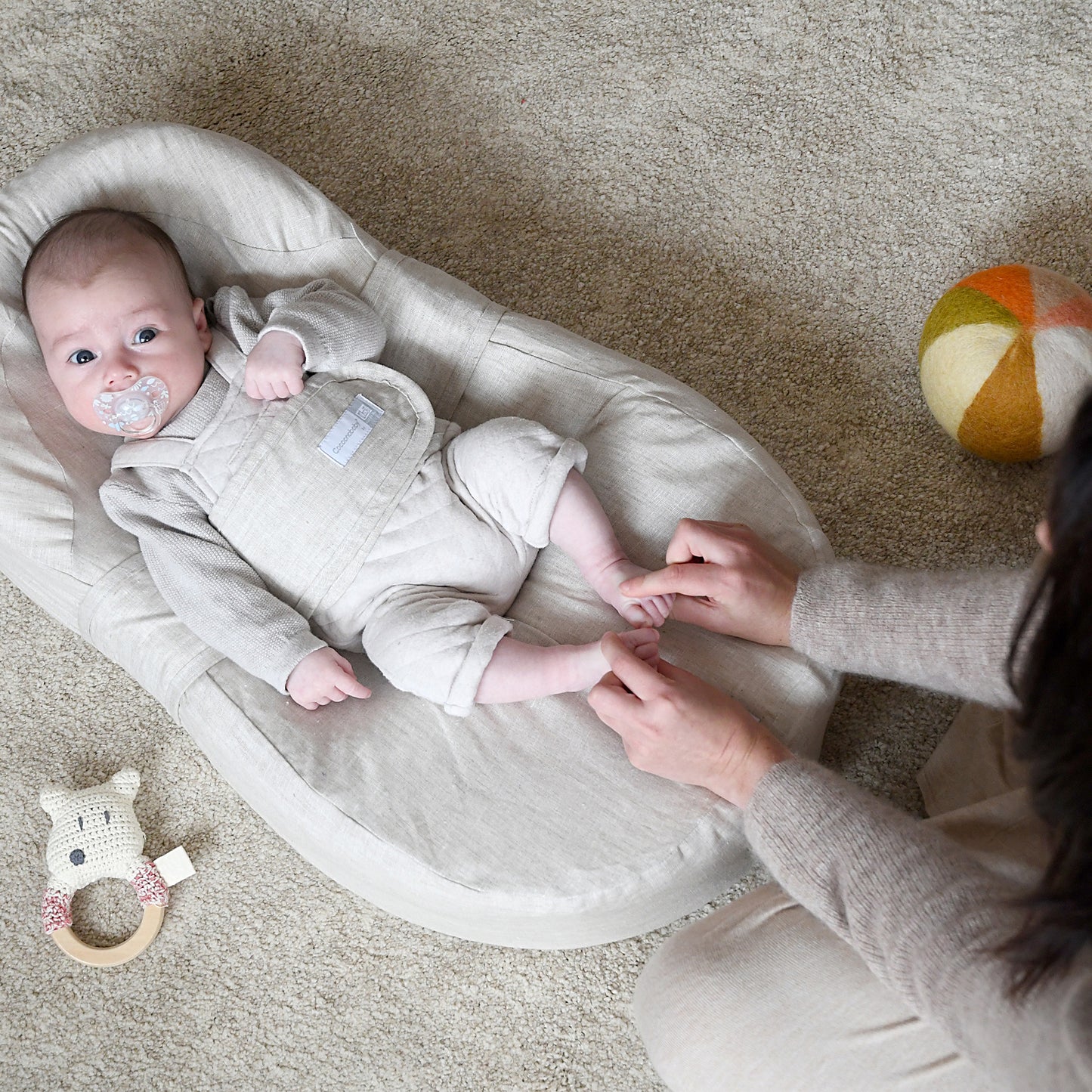 Cocoonababy Nest - Linen Natural