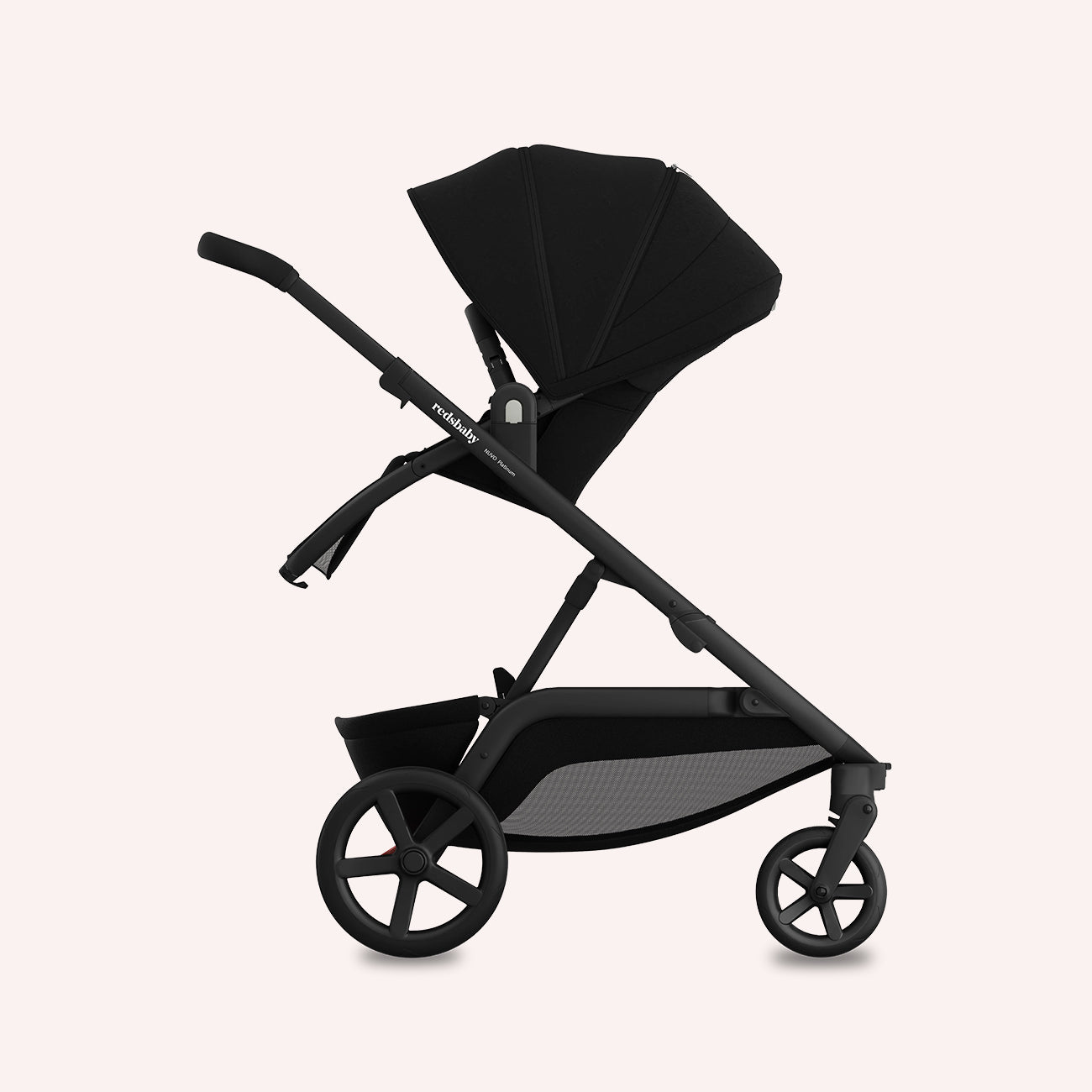 Redsbaby NUVO Double Pram - Platinum Black Twill