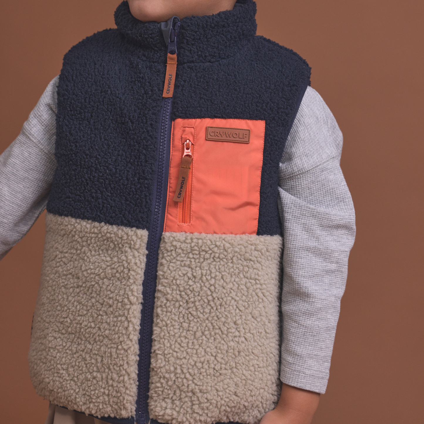 Reversible Yeti Vest - Ash Colourblock